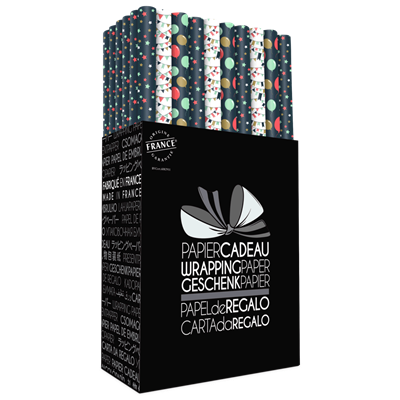 LES COULEURS DE L'EMBALLAGE - Papier cadeau 2x0.70m box 60 rouleaux premium permanent
