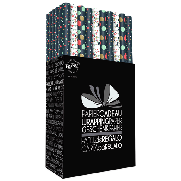 LES COULEURS DE L'EMBALLAGE - Papier cadeau 2x0.70m box 60 rouleaux premium permanent
