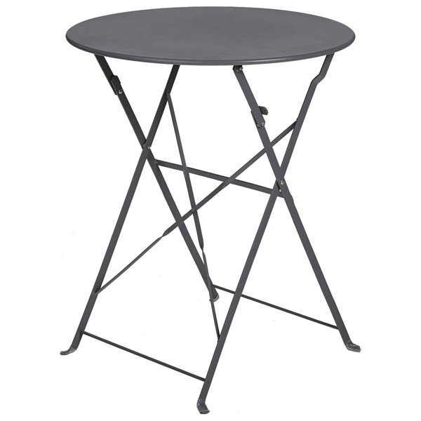 OZALIDE - Table Capri pliante stucture acier anthracite