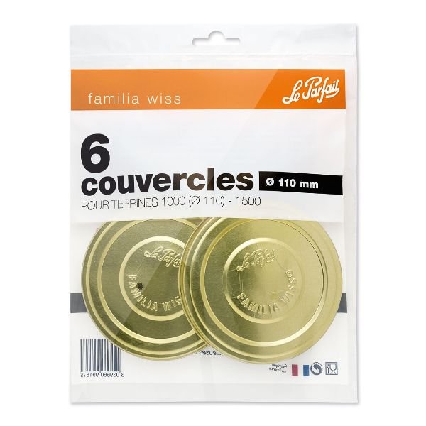 LE PARFAIT - Lot 6 couvercles 110 mm pour terrines - Familia Wiss