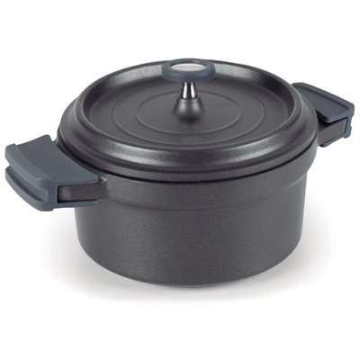 LACOR - Cocotte ronde 24 cm Noire - Fundicion