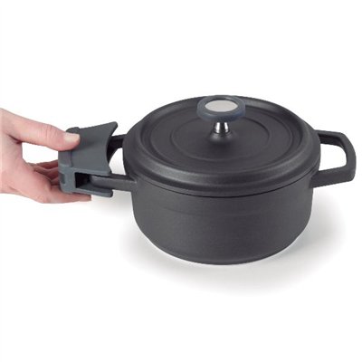 LACOR - Cocotte ronde 24 cm Noire - Fundicion