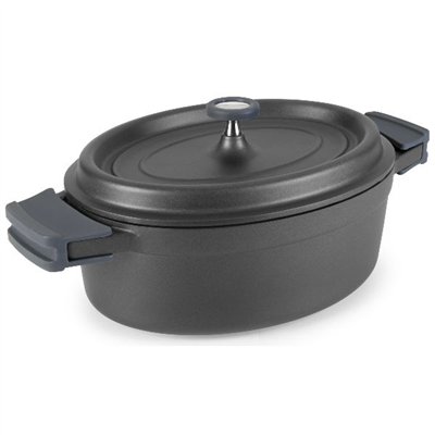 LACOR - Cocotte ovale 26 cm Noire - Fundicion
