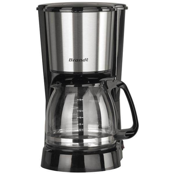 BRANDT - Cafetière filtre 15 tasses Noire Inox - CAF815X