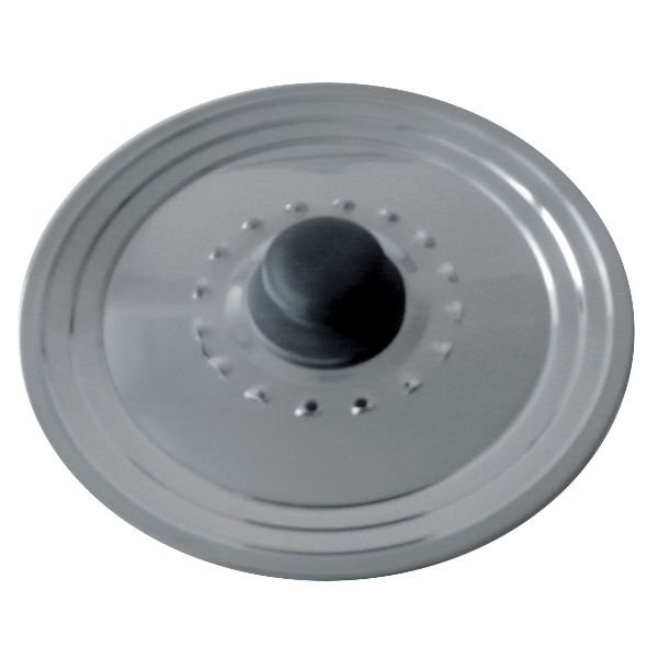 BAUMALU - Couvercle inox avec trou vapeur - Diamètre 22/26 cm