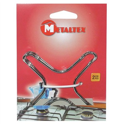 METALTEX - Lot de 2 supports bain marie chromés