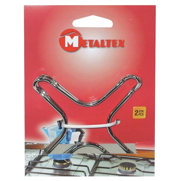 METALTEX - Lot de 2 supports bain marie chromés