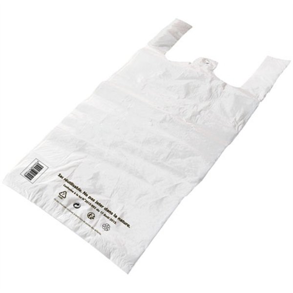 SPHERE - Lot de 100 sacs bretelles Transparents PEHD réutilisables