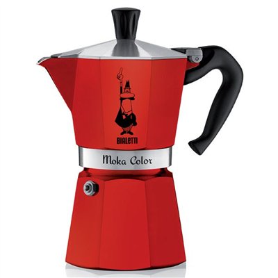 BIALETTI - Cafetière italienne 6 tasses Rouge - Moka Express Color