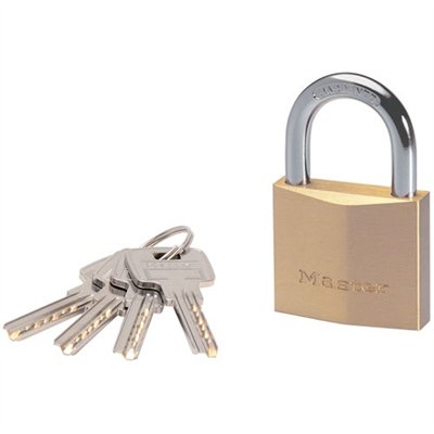 MASTER LOCK - Cadenas laiton - 50 mm - anse acier 30 mm
