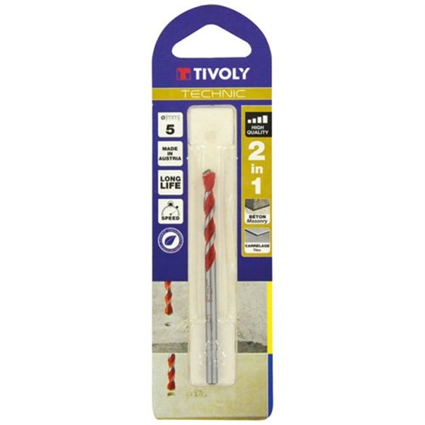 TIVOLY - Foret 2 en 1 beton / carrelage diam 10