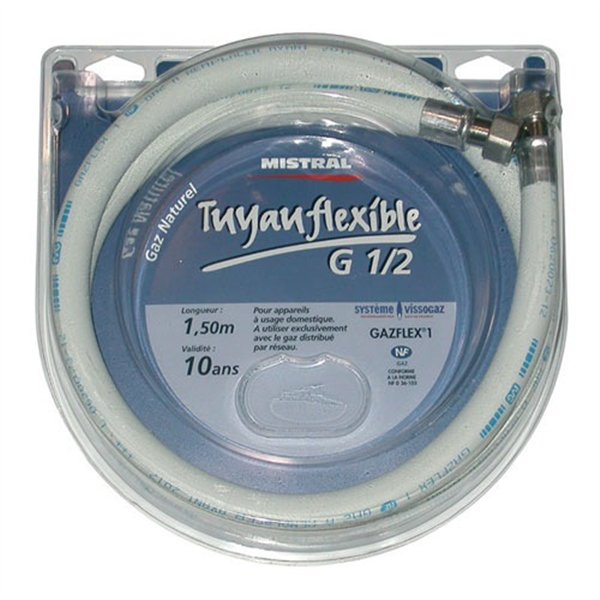 MISTRAL GAZ - Tuyau gaz ville à visser - 1,5 m