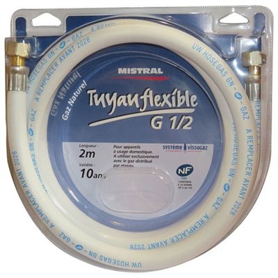 MISTRAL GAZ - Tuyau gaz ville à visser - 2 m
