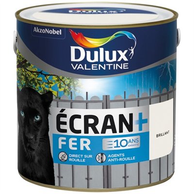 DULUX VALENTINE - Ecran fer brillant 2l blanc pur