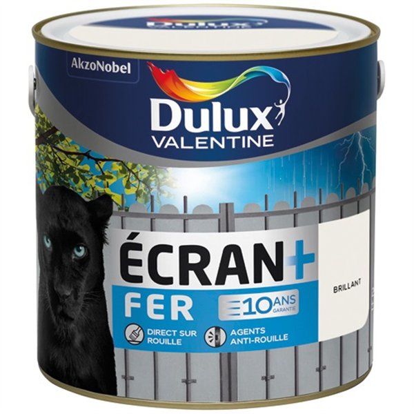 DULUX VALENTINE - Ecran fer brillant 2l blanc pur