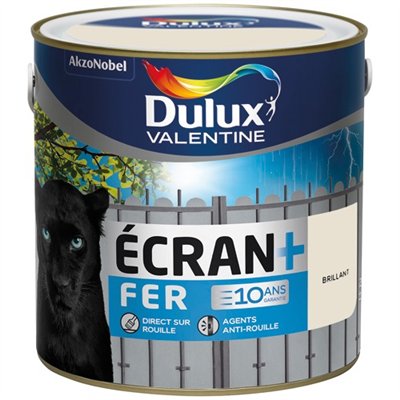 DULUX VALENTINE - Ecran fer brillant 2l blanc crème