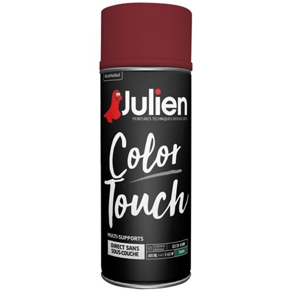 JULIEN - Bombe peinture Color Touch - 400 mL - rouge basque satin