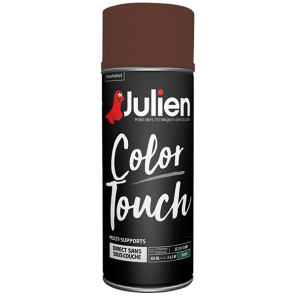 JULIEN - Bombe peinture Color Touch - 400 mL - brun châtaigne satin
