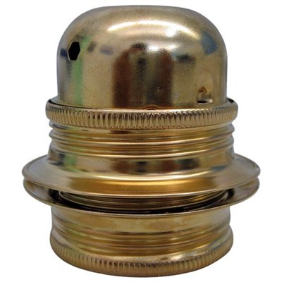 ELECTRALINE - Douille E27 2 bagues laiton blister