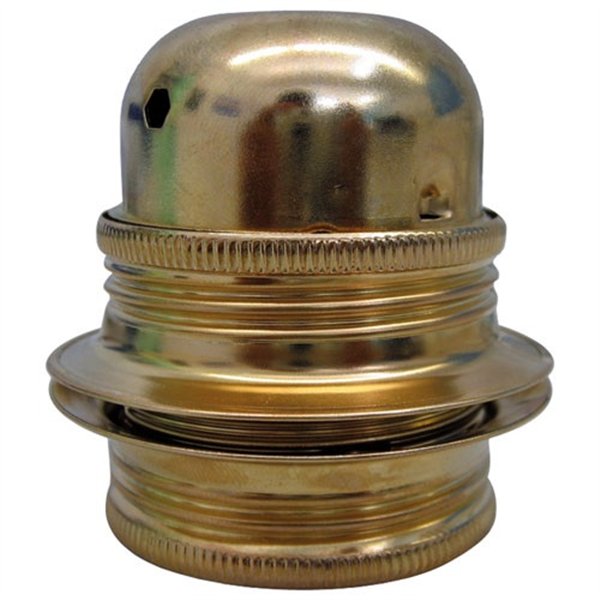 ELECTRALINE - Douille E27 2 bagues laiton blister