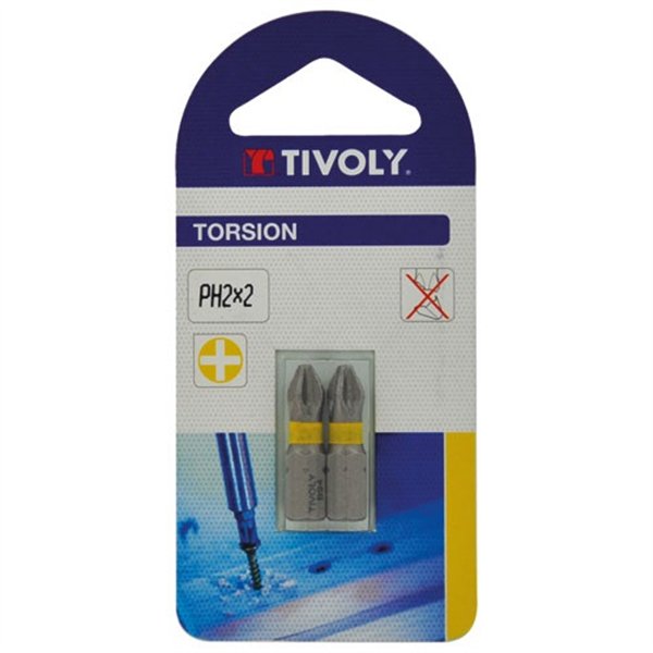 TIVOLY - Embout torsion PH 2 L25 blister de 2