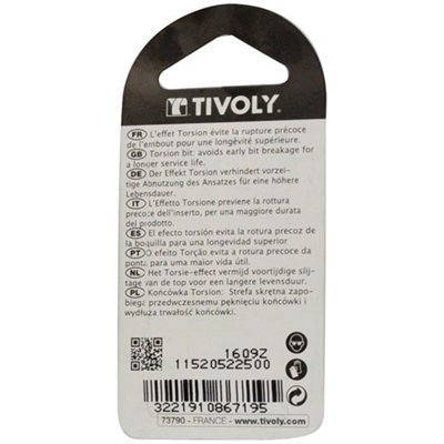 TIVOLY - Embout torsion TX 20 L25 blister de 2