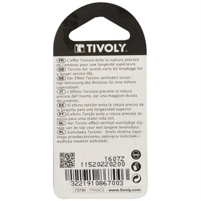 TIVOLY - Embout torsion PZ 3 L25 blister de 2