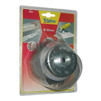 TIVOLY - Brosse coupe M14 90mm fils ondulés blister