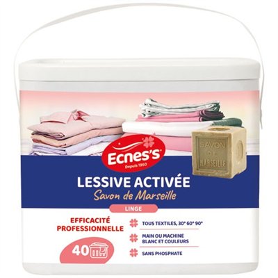 ECNESS - Lessive poudre activée sans phosphate 2.7 kg