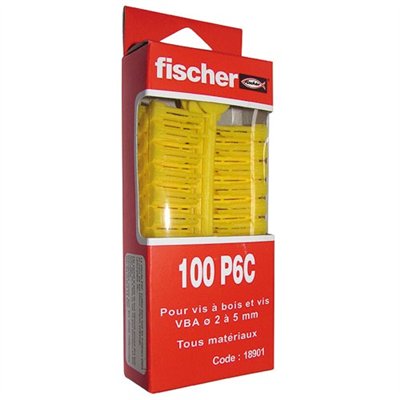 FISCHER - Cheville P 6 C jaune boite de 100p