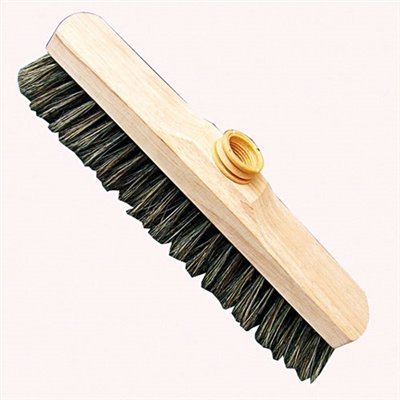 DOMERGUE - Balai droit 30cm bois brut soie grise s46 + douille écolo