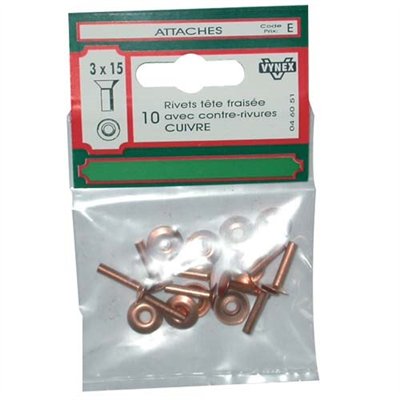VYNEX - Rivet t.f. cuivre 3x15