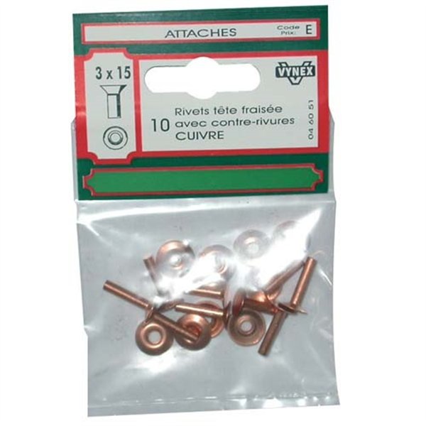 VYNEX - Rivet t.f. cuivre 4x20