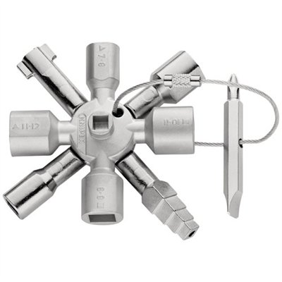 KNIPEX - Clé universelle pour armoire 10 empreintes+embout Twinkey
