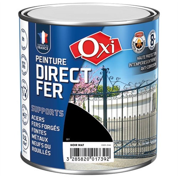 OXI - Directe fer lisse noir mat 0.5l