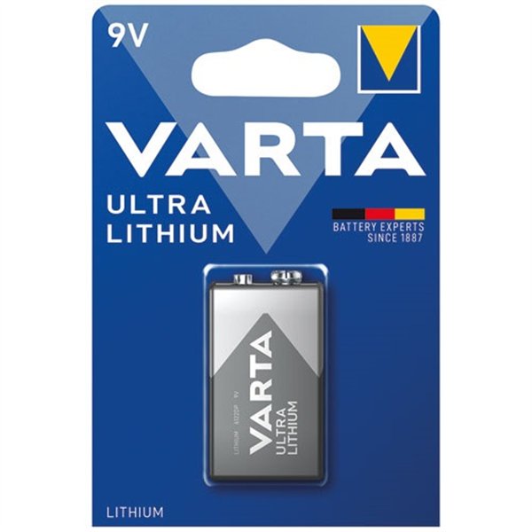 VARTA - Pile lithium 9V 6122 blister de 1