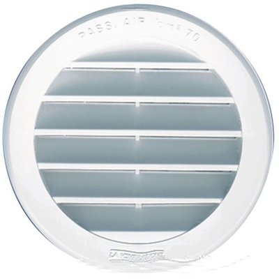 AUTOGYRE - Grille ronde à encastrer avec mousti. d.130mm 70cm² blc sach