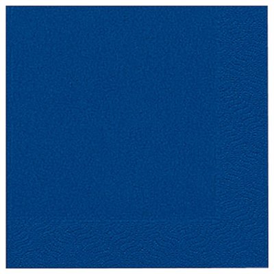 DUNI - Lot 20 serviettes 33 x 33 cm Bleu Foncé