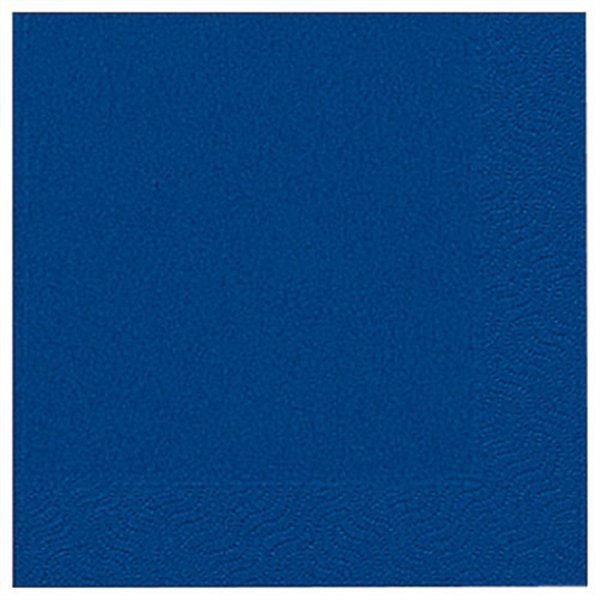 DUNI - Lot 20 serviettes 33 x 33 cm Bleu Foncé