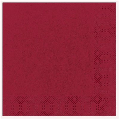 DUNI - Lot 20 serviettes 33 x 33 cm Bordeaux