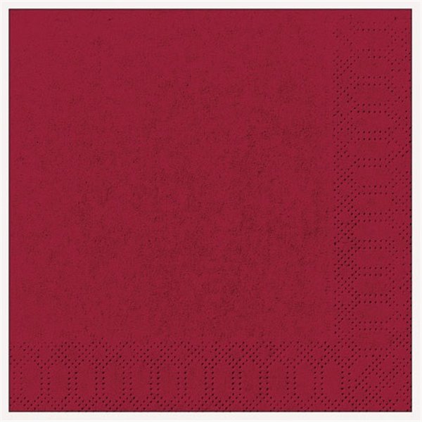 DUNI - Lot 20 serviettes 33 x 33 cm Bordeaux