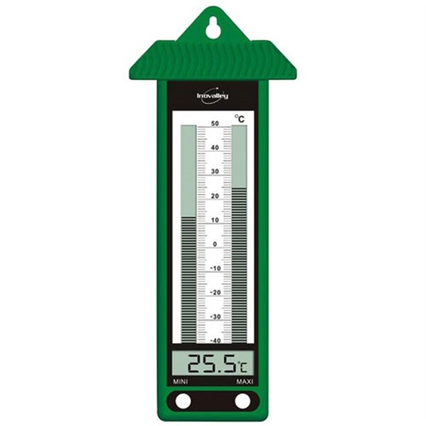 INOVALLEY - Thermomètre électronique mini maxi vert