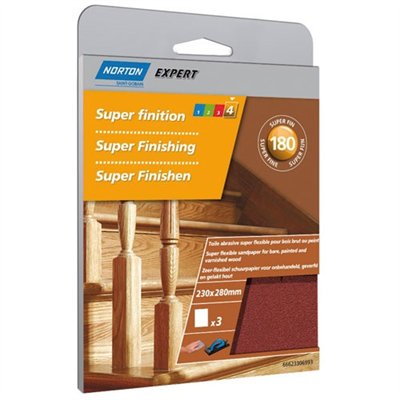 NORTON - Toile abrasive superflex grain 180 x3 sc