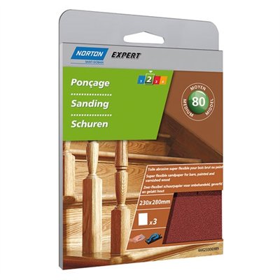 NORTON - Toile abrasive superflex grain 80 x3 sc