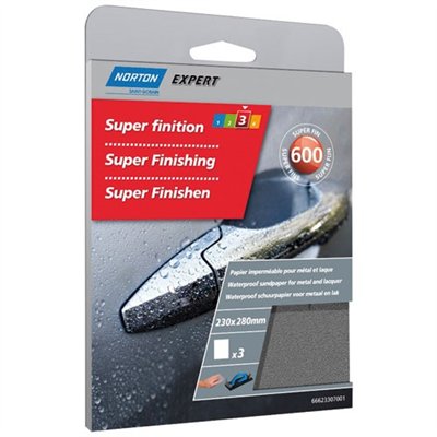 NORTON - Papier imperméable grain 600 x3 sc