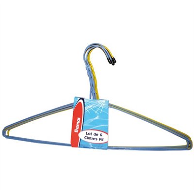 THOMAS - Cintres fil plastifiés lot de 6