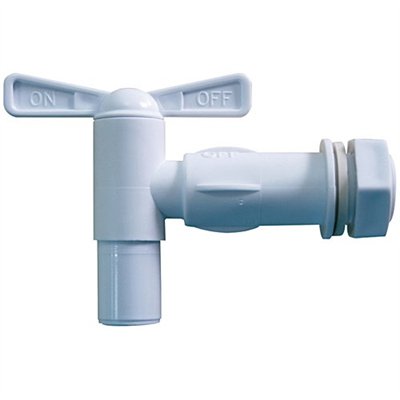 BOUTTE - Robinet de cuve 1/4 tour 20x27 en plastique blanc