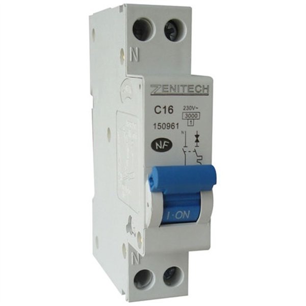 ZENITECH - Disjoncteur phase/neutre 3ka 16a zenitech