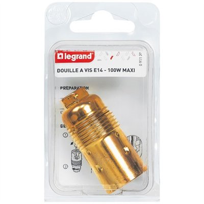 LEGRAND - Douille E14 laiton sans bague s/c