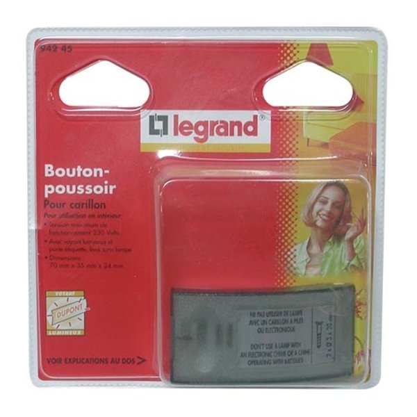 LEGRAND - Bouton poussoir appel horizontal 230v